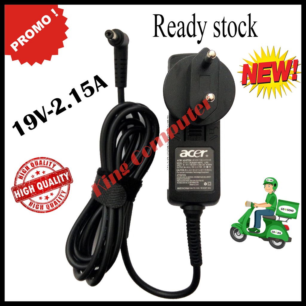 Charger Adaptor Laptop Acer Aspire One 722 725 756 V5-121 V5-122 D260 D270 19V-2,15A 5,5mm-1,7mm Original