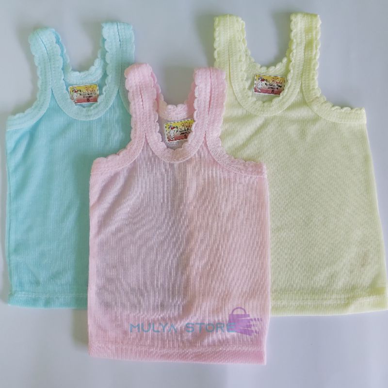 Kaos Singlet Anak Wanita Pria Aneka Warna Kiki Murah