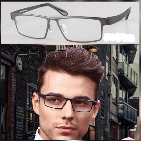 KACAMATA TITANIUM FULL FRAME FF9 +LENSA PHOTOCHROMIC MINUS LEBAR