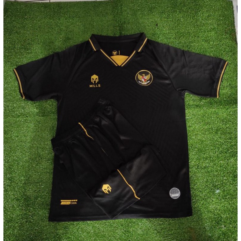 Setelan Jersey Timnas Indonesia  3rd Hitam Terbaru 2020/2021 GO Import