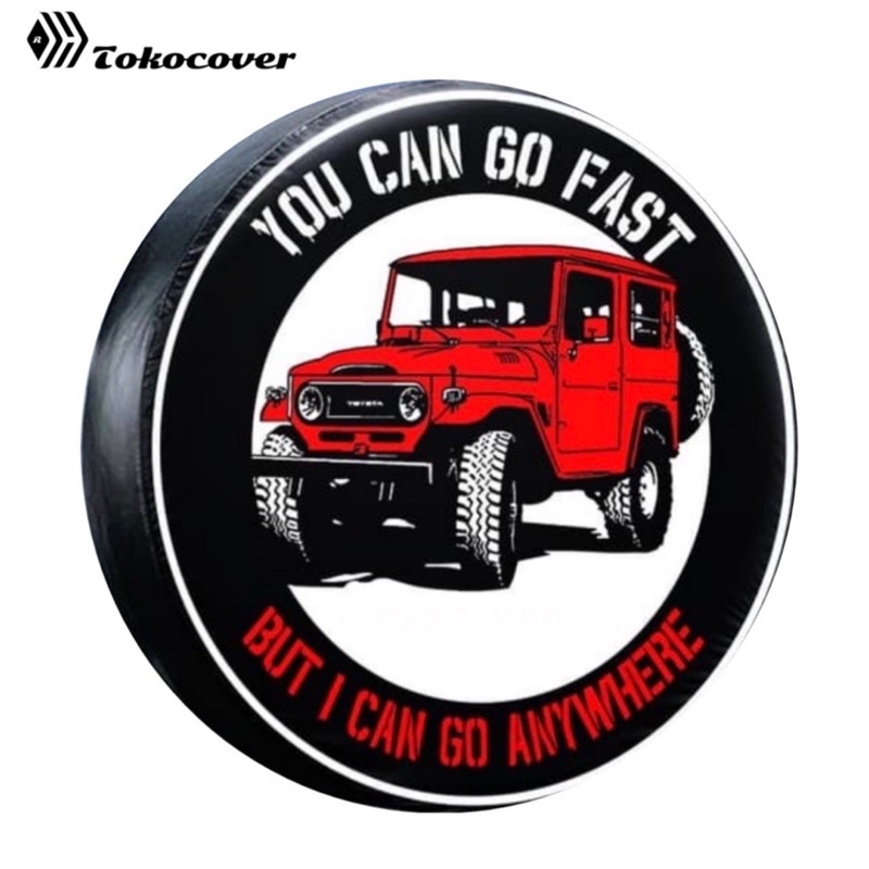 Tutup Cover Ban Sarung Ban Serep Mobil Toyota Land Cruiser Hardtop Merah Prado