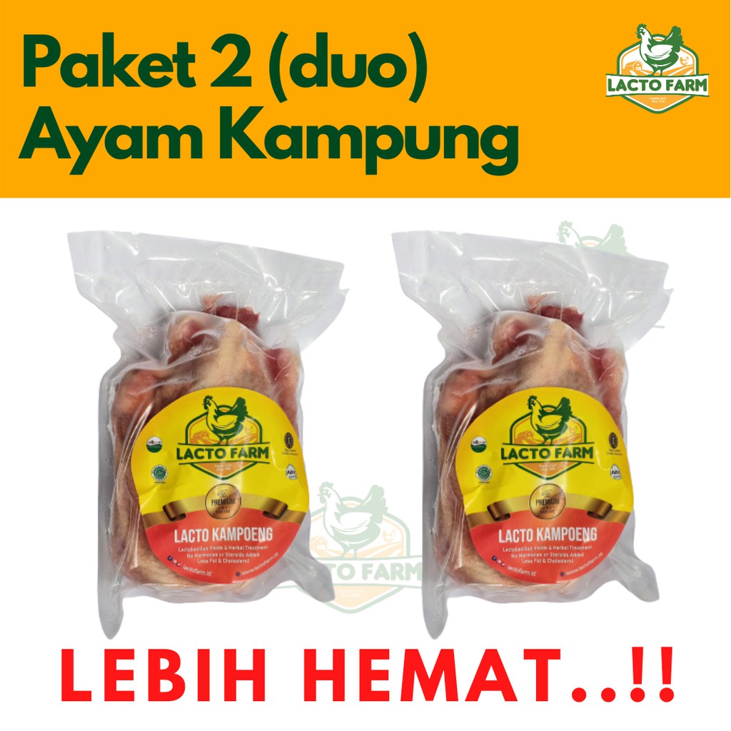 

Paket 2 Ayam Kampung Organik Lacto Farm (700-800gr) Ayam Kampung Segar, Ayam Kampung Asli | Ayam MPASI | Ayam Sehat | Ayam Anti Alergi | Daging Ayam MPASI