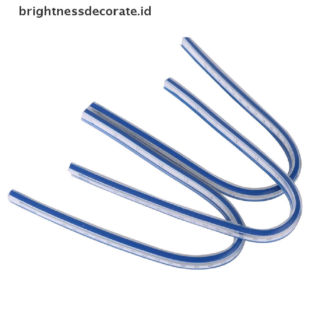 Alat Penggaris Gambar Drafting Flexible Bahan Plastik Vinyl Ukuran 30cm