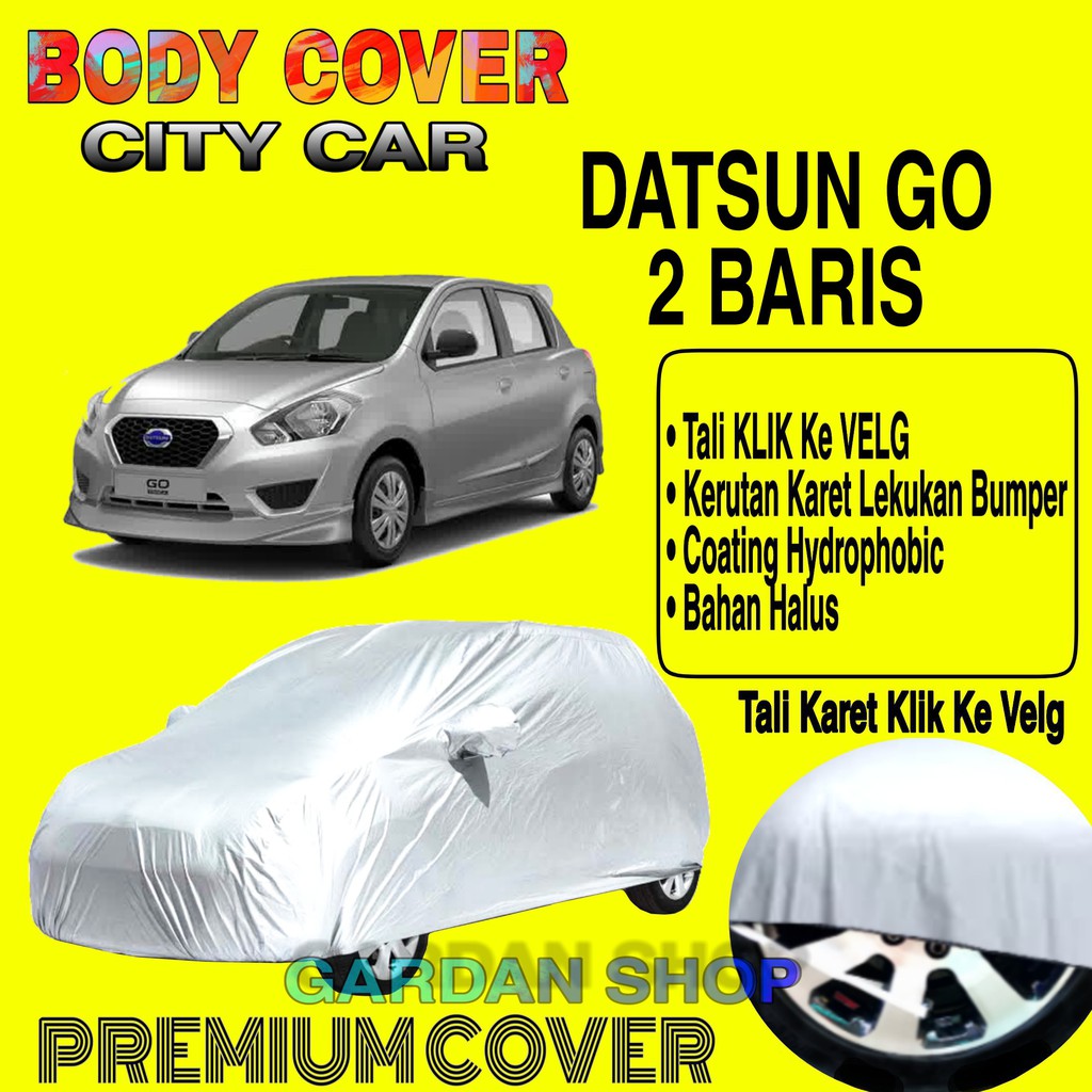 Sarung Mobil DATSU GO 2 BARIS Polos Body Cover Penutup Mobil Go 2 Baris PREMIUM