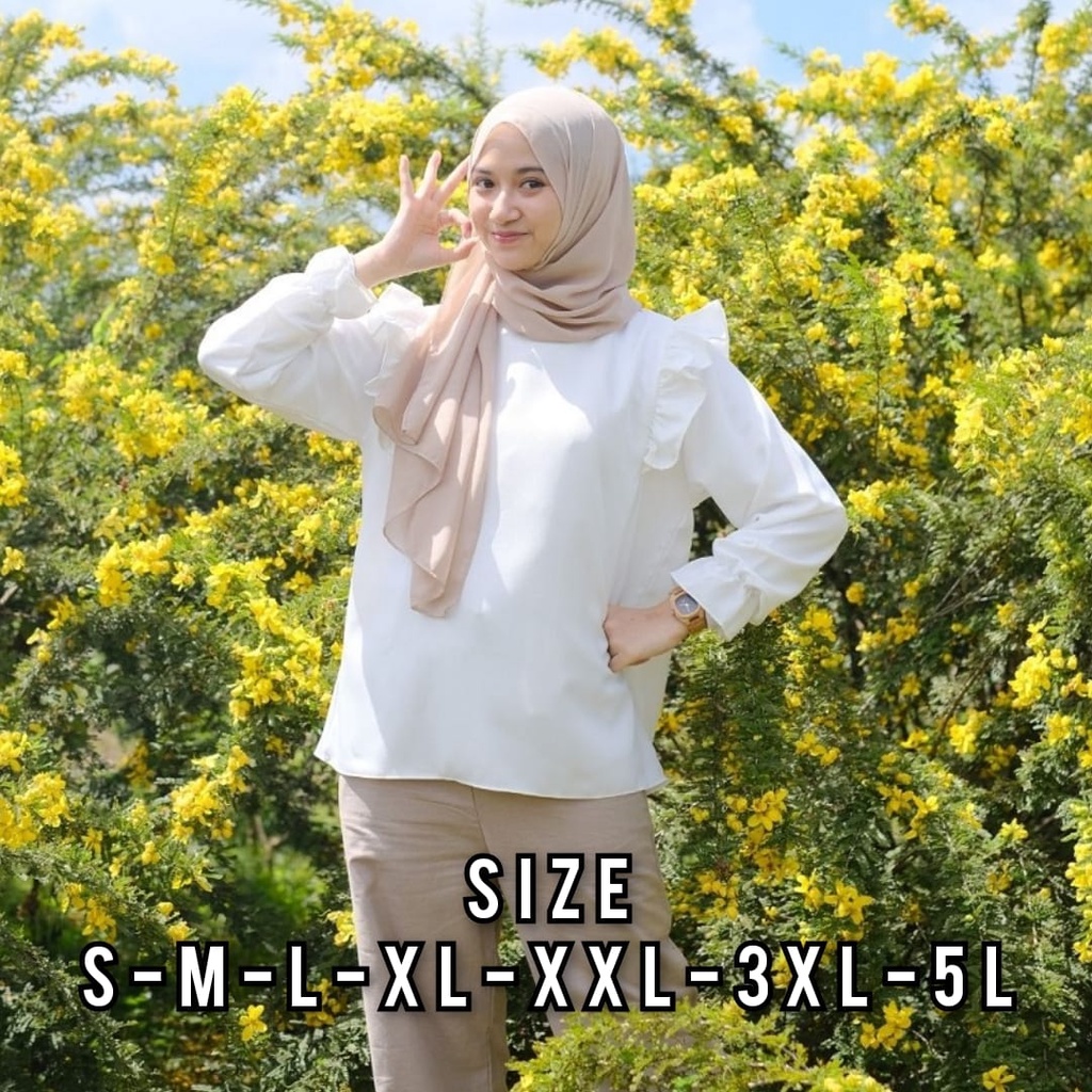 Husna Blouse - Ukuran S M L XL XXL 3XL - Atasan Wanita Jumbo Atasan Big Size - Blouse Jumbo