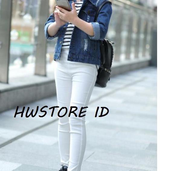 ☉ Legging Jeans Anak Perempuan Warna Putih Usia Baby sampai 5 Tahun ☻