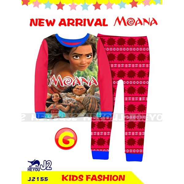 harga promo setelan baju tidur J2 Long pajama Moana