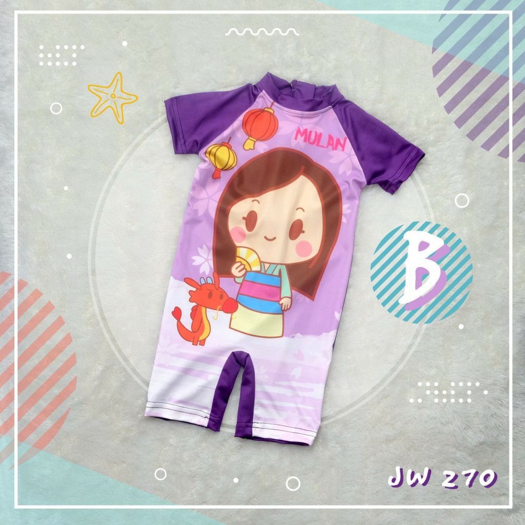 [2-7THN] Baju Renang Anak Perempuan Import JW270 Princess Series