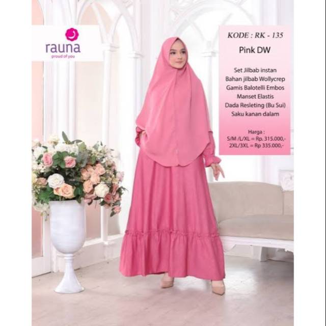 Gamis rauna set hijab rk 135