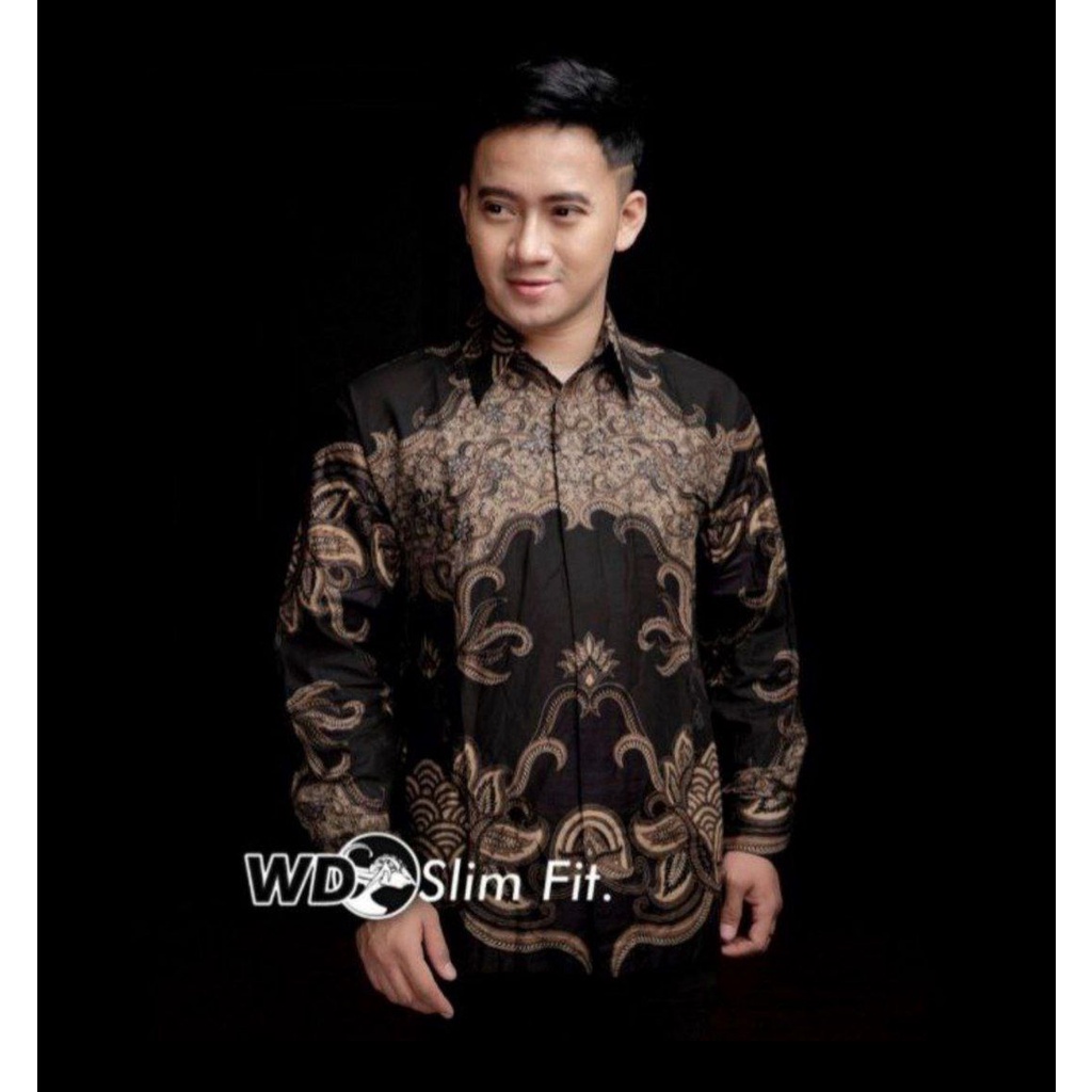 KEMEJA BATIK PRIA LENGAN PANJANG SIZE M L XL XXL BSWART Batik HRB026 kenango panjang padi