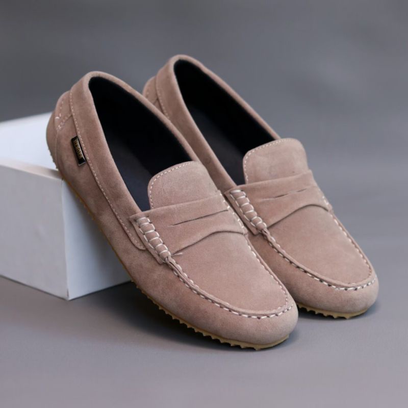 Xshoesbdg.id x Onah Sepatu Slip On Pria Sepatu Casual Formal Antislip Santai Kerja Kondangan