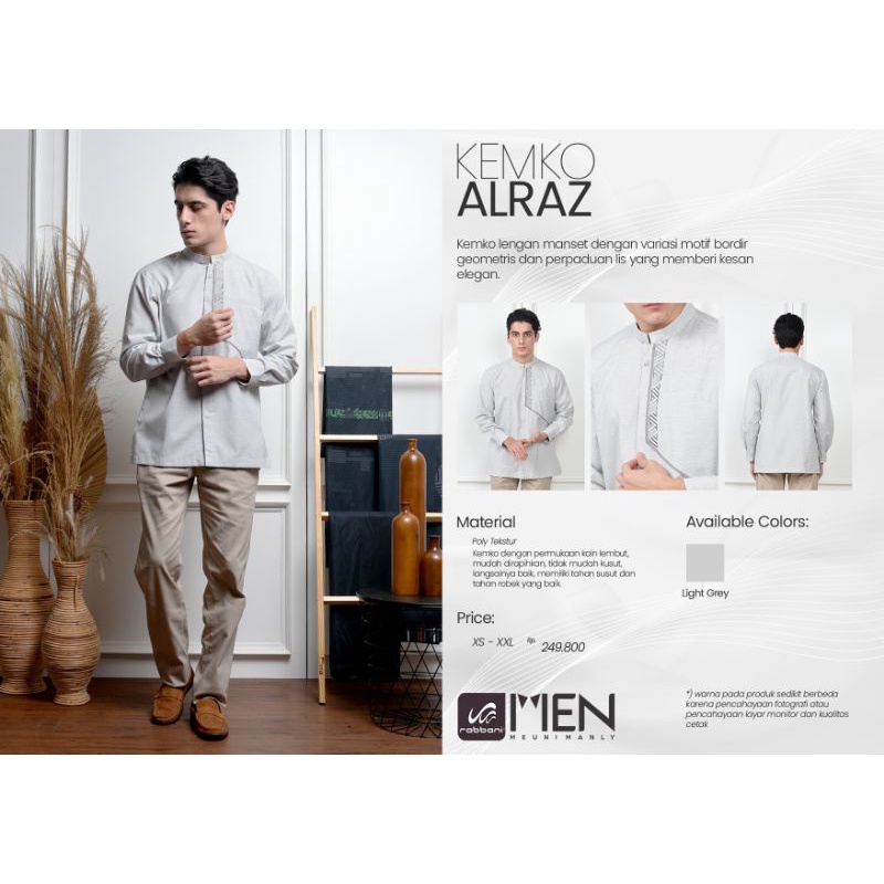 Kemko Alraz /Koko Rabbani / Kemko Rabbani Lengan Panjang/ Kemeja Koko Rabbani/Muslim Wear/Koko Dewas