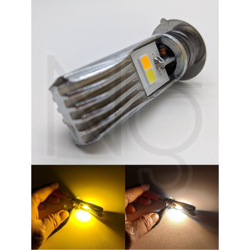 lampu utama led headlight H6 M5 high low 2 sisi COB warna hi lo bebek/matic