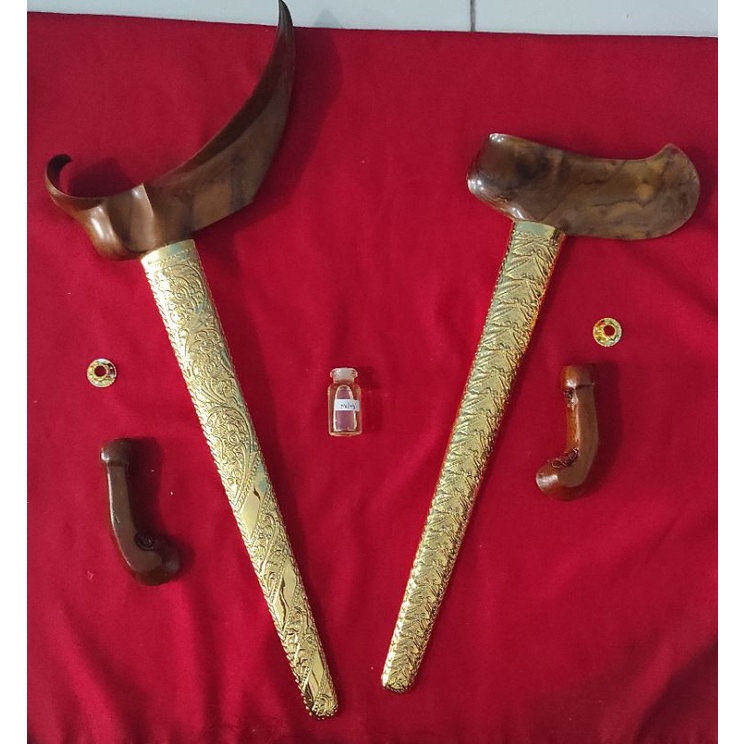 warangka keris Jati pendok sepuh emas