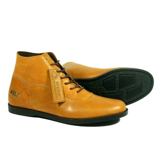 100% KULIT ASLI SEPATU BOOT KULIT ASLI WOLF AKITA BOOTS FULL KULIT FASHION MODEL KEKINIAN ORIGINAL