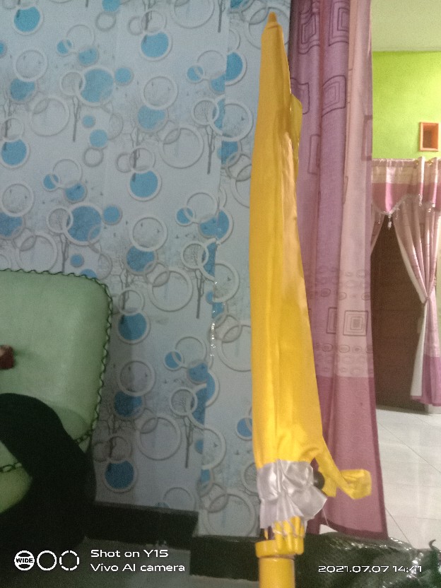 Payung Golf Polos Kuning Yellow Besar Sablon Promosi Partai