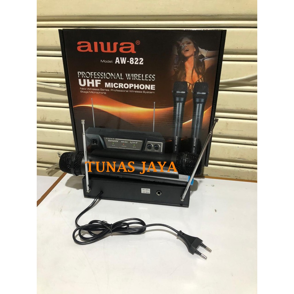 Microphone wireless Aiwa Aw 822 Mic Aiwa AW822 UHF