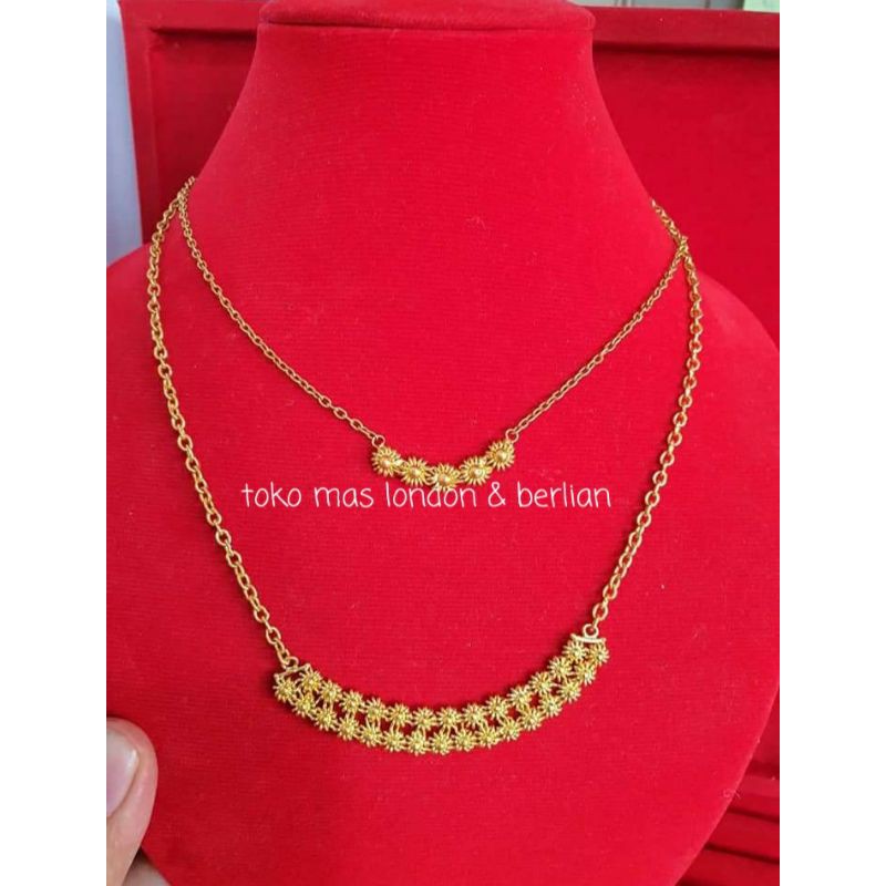 Kalung emas London 24K kadar 99,99%