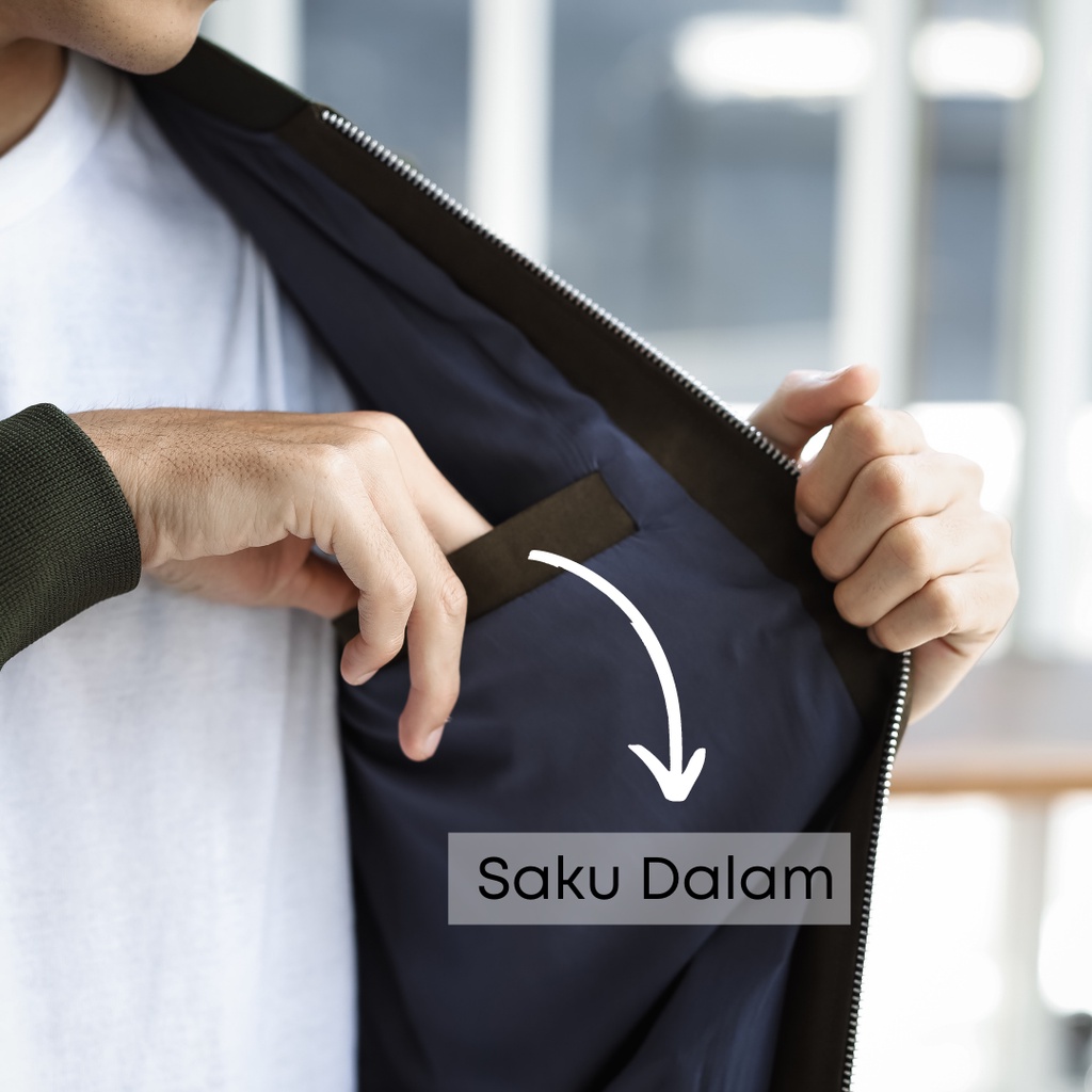 Libra Jaket Canvas Bomber Pria Premium-6