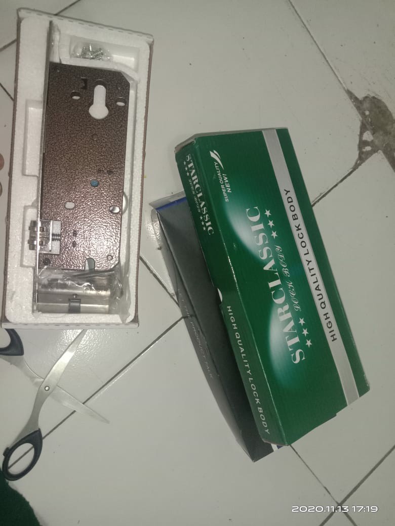 Handle Pintu Rumah Kecil 25 Cm Tarikan Pintu Kotak Gagang Pintu Mahoni Kunci Pintu Marron Kombinasi