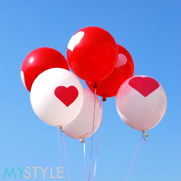 BALON LATEX I LOVE YOU  SATUAN MIN 10 PCS