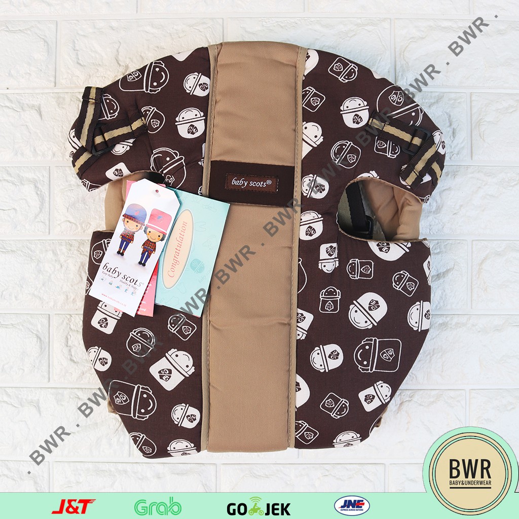 Gendongan Baby Scots MOTIF BSG 1301 | Gendongan Kangguru Motif Print Caracter - Bwr