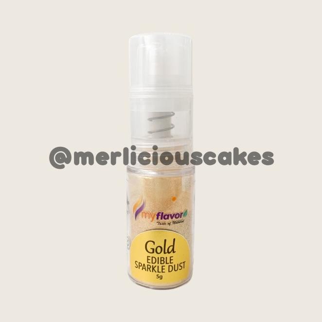 

Toping Kue My Flavor Gold Edible Sparkle Dust Edible Glitter 5 Gram | Murah