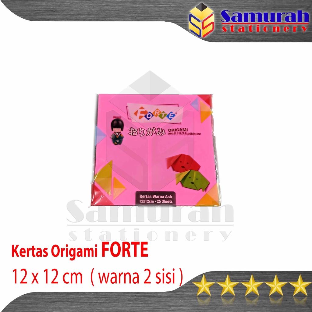 

Kertas Origami Kecil Forte isi 25 Lembar / 1 Pak Kertas Lipat TK 12x12 - 2 Sisi Sama Warna