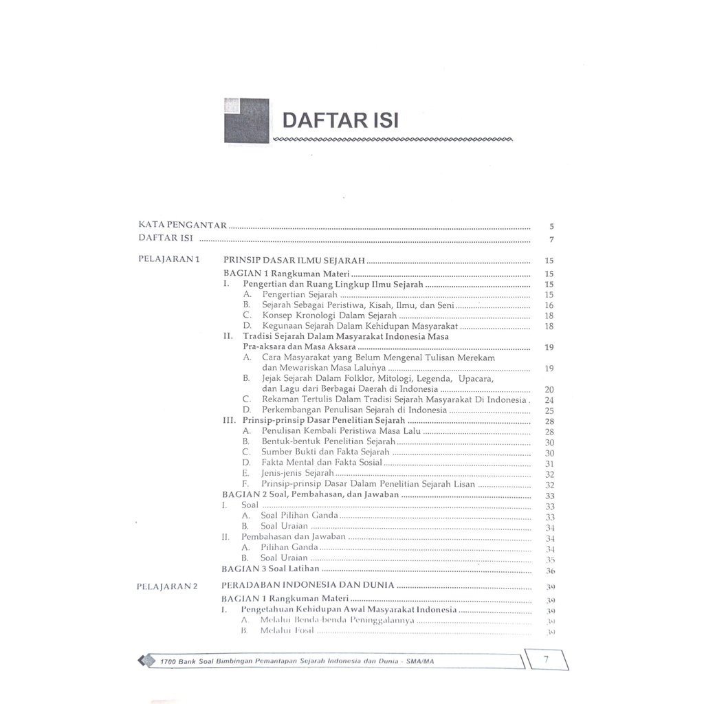 BUKU 1700 BANK SOAL BIMBINGAN PEMANTAPAN SEJARAH INDONESIA DAN DUNIA UNTUK SMA/MA-1