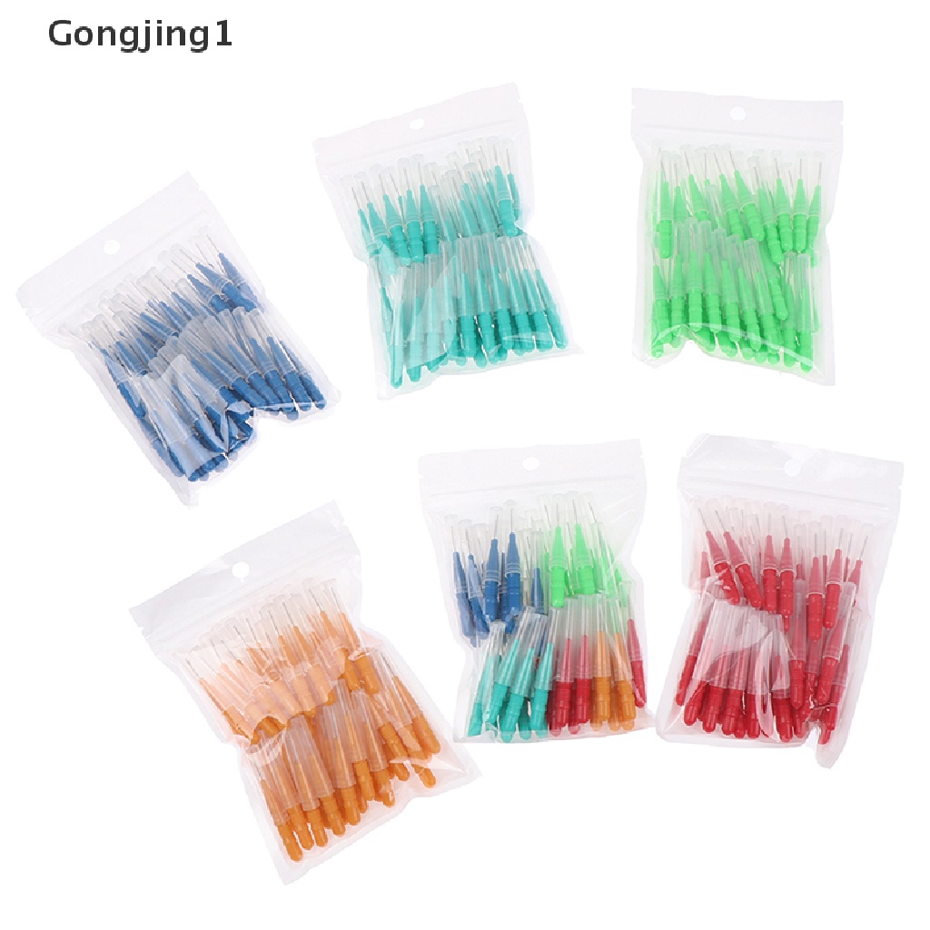 Gongjing1 50Pcs Tusuk Gigi Bahan Plastik