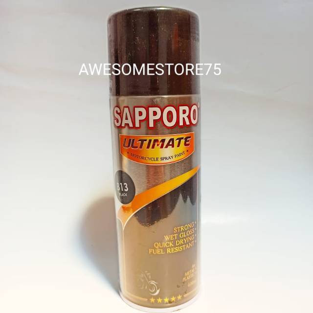 SAPPORO ULTIMATE B13 BLACK Hitam Kilat Cat Semprot Pilox Pylox