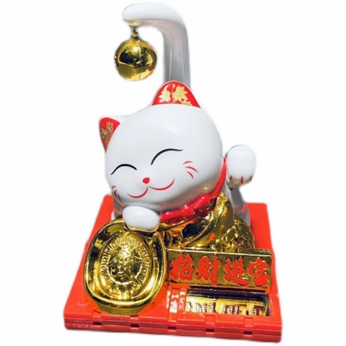 Terbaru Kucing Hoki Maneki Neko Tangan Goyang Solar Kado Imlek Hongsui Harga Grosir Termurah