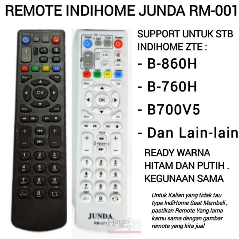 Remot Remote Receiver STB USEE TV Indihome Speedy TV ZTE Junda RM-001