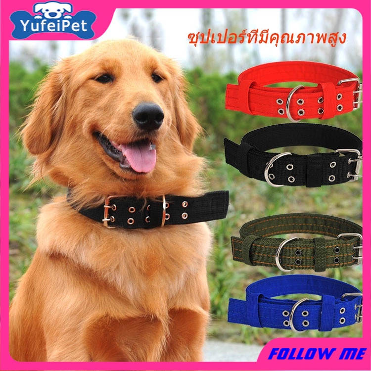 ★〓YUFeiPet〓★Golden Pet Collar Four-layer Thick Nylon Woven Double-breasted Large Dog Collar Dog Collar Cat Collar Pet Supplies