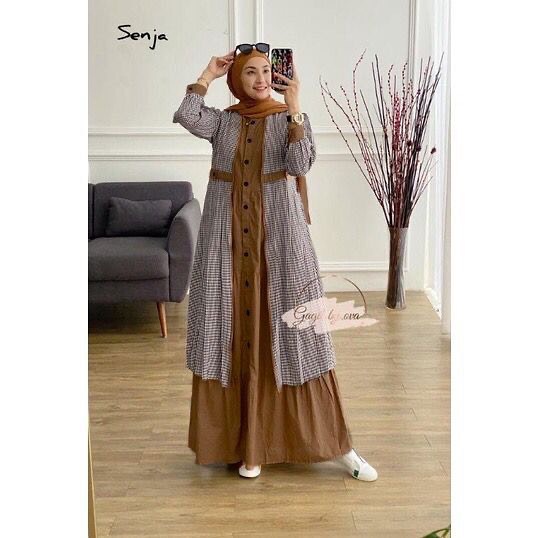 gamis one set outer / dress muslimah / maxi set outer / gamis set terbaru2022 baju lebaran / gamis set katun / outer set gamis / setelan gamis outer cardi / gamis set cardigan panjang / gamis lebaran terbaru / dress muslimah kekinian / maxi set cardigan