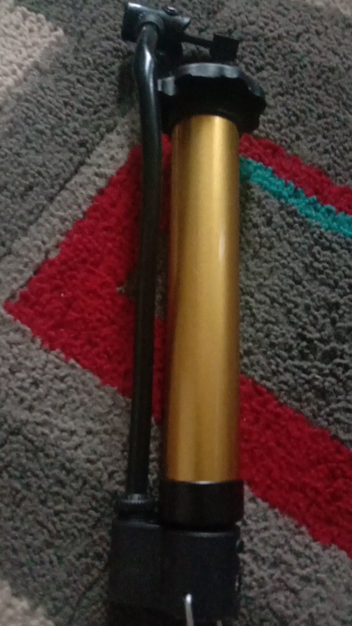 Pompa Angin Ban Sepeda Balon Kasur Bantal Renang Angin Mini Portable - Emas