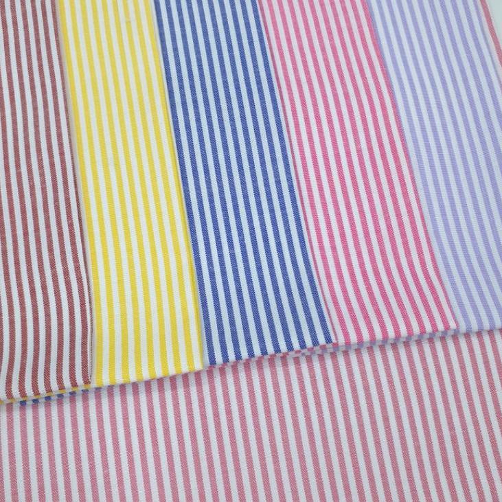 ☄️Harga Baru Kain Katun Yarndyed Motif Garis Stripe /Kain Salur Lebar 150cm Kain Katun Jepang Tokai 