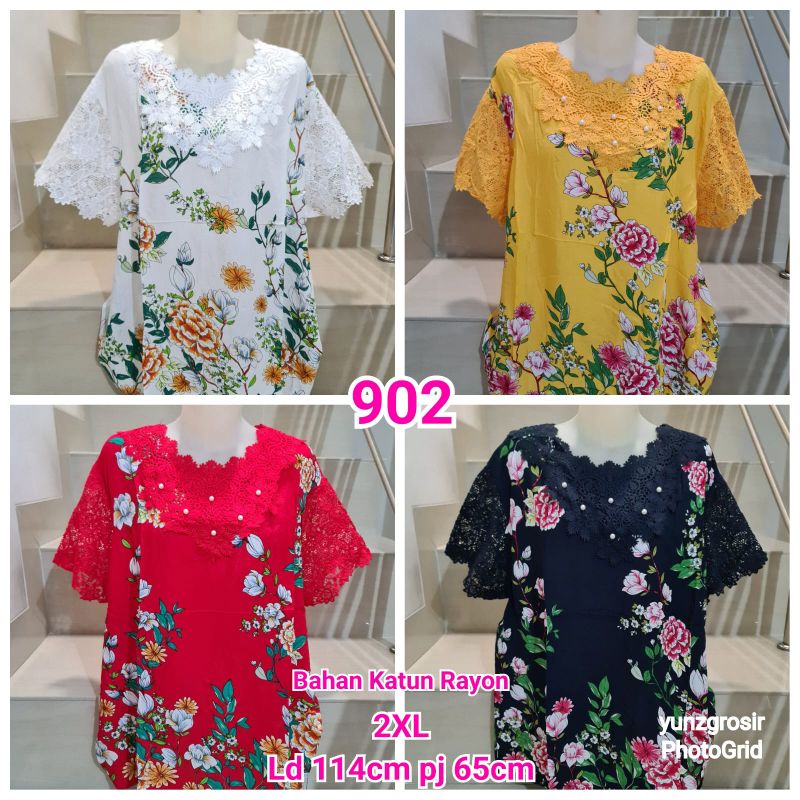 ATASAN BLOUSE PAKAIAN BAJU WANITA JUMBO LENGAN TANGAN PENDEK SIFON CHIFFON BIG SIZE IMPORT BLUS JUMB