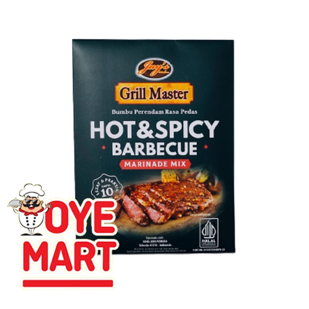 GRILL MASTER HOT &amp; SPICY BARBECUE 30GR / BUMBU MARINASI BARBEQUE PEDAS / BBQ