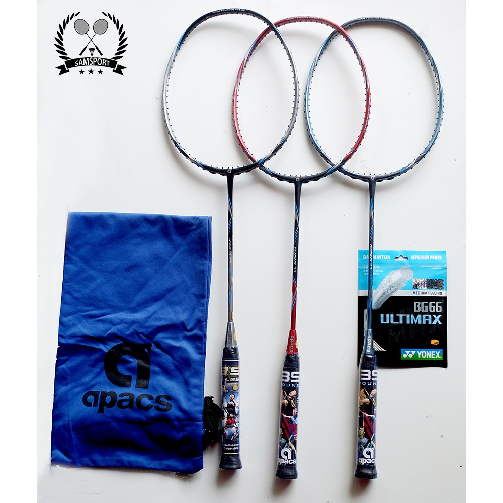 Raket Badminton Apacs Versus 77 Original Full Senar Terpasang