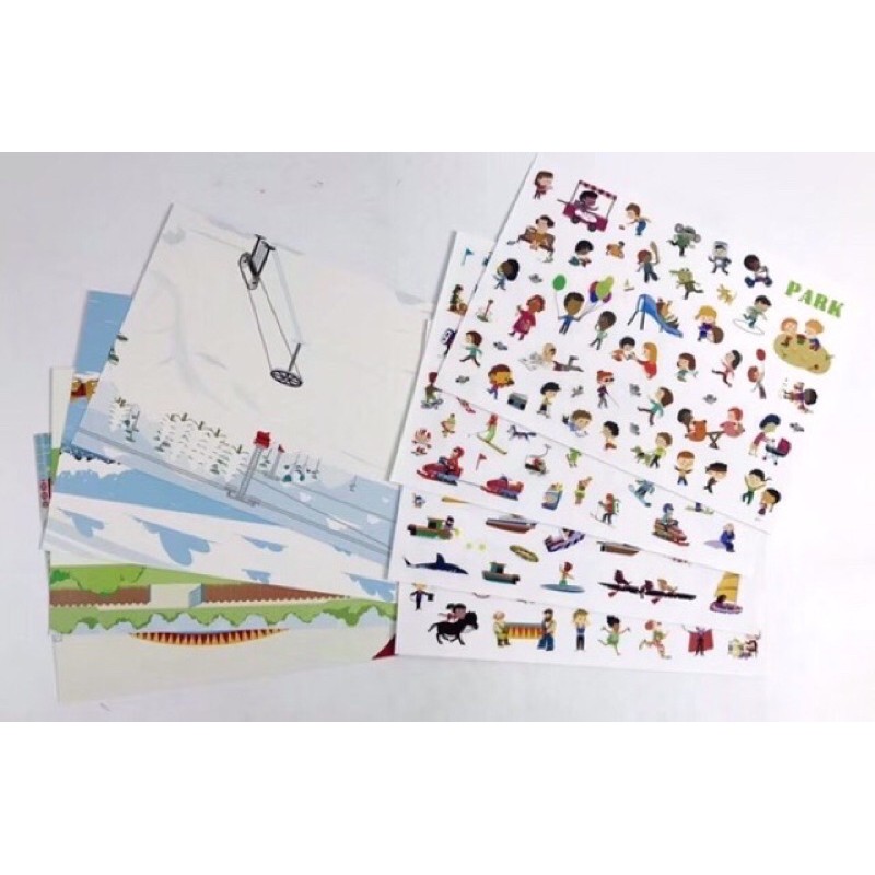 mideer reuseable sticker book - kado anak - hadiah anak