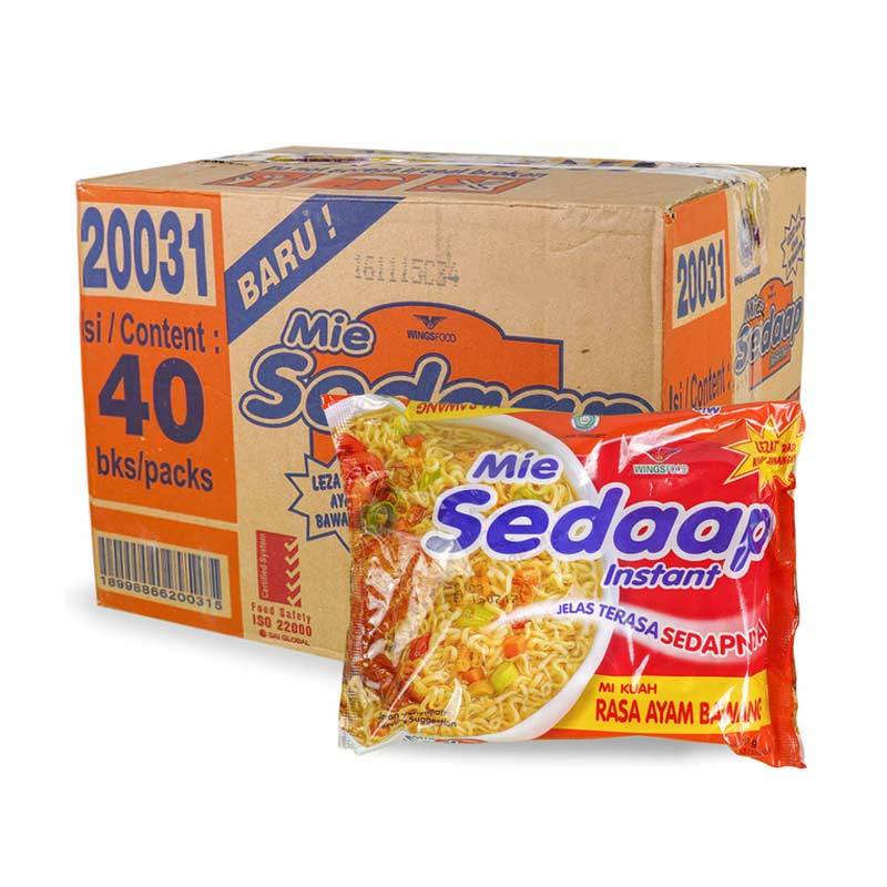 

Mie sedaap sedap kuah ayam bawang 1 karton dus isi 40 pcs - Sembako Jogja