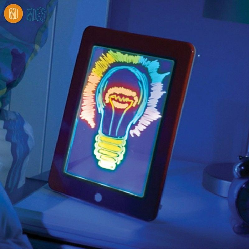Magic Pad Magic Drawing Buku Gambar Anak 3D Dengan Lampu LED
