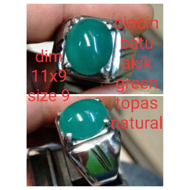 cincin batu green topas 06