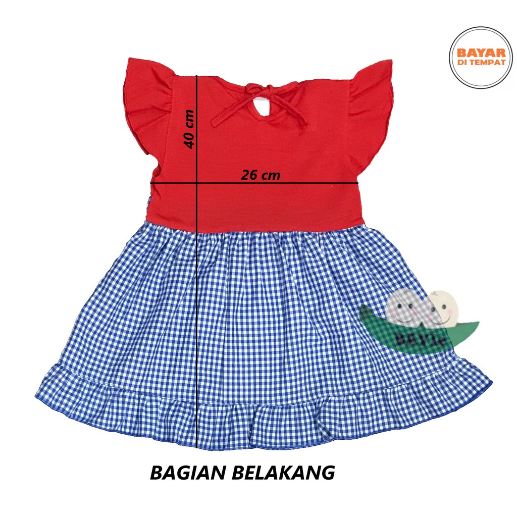 BAYIe - Baju bayi/Anak Perempuan Dress motif MONKEY PLANET KIDS usia 0 -12 bulan / Pakaian anak