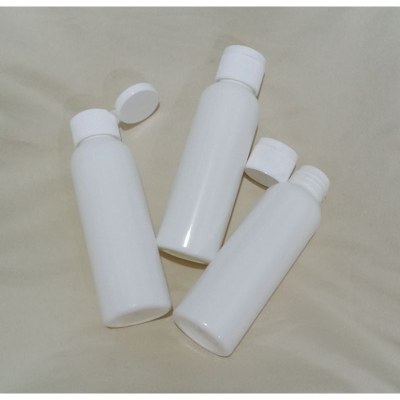 Botol Plastik FLIPTOP PUTIH 100ml/Botol FLIPTOP DOVE 100ml