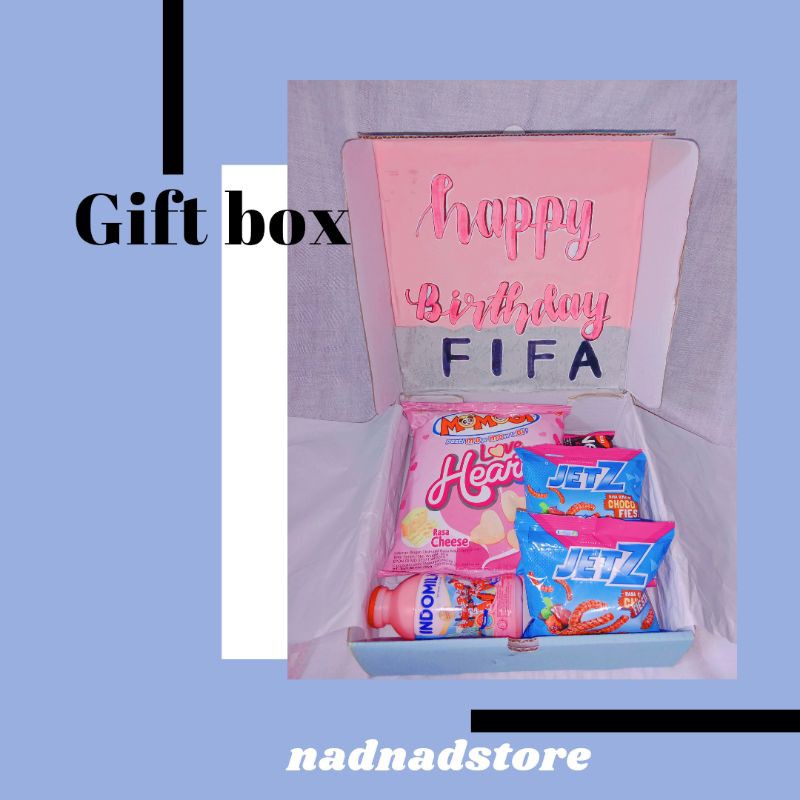 

GIFT BOX BIRTHDAY / GRADUATION / ANNIVERSARY / SNACK BOX HAMPERS BY NADNAD