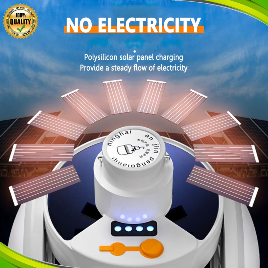 Lampu Solar Emergency LED Lipat Gantung Dragon 5 Sisi Gantung Rechargeable CHARGING LAMP SL-2029 UNIK FOOT BALL