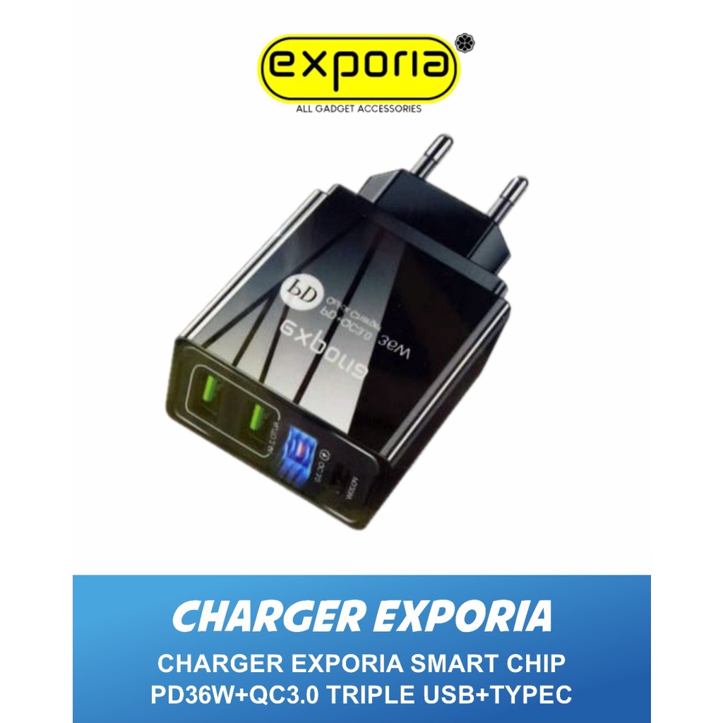 CHARGER EXPORIA DISTRICT MICRO QUALCOMM 3.0 TYPE C SMART CHIP