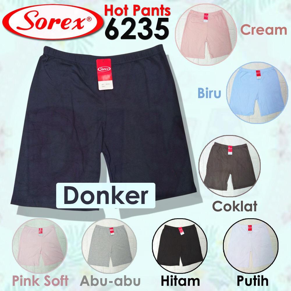 SHORT PANTS GEDE SOREX 6235 / SOREX Basic Hot Pants Celana Pendek Perempuan 6235 BHAAN KATUN SOREX  / Hot Pants / Celana Pendek Wanita Sorex 6235 (Boleh Pilih Warna)ARA98STORE